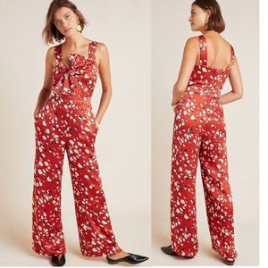 Anthropologie Romy Tie-Front Jumpsuit Small NWT